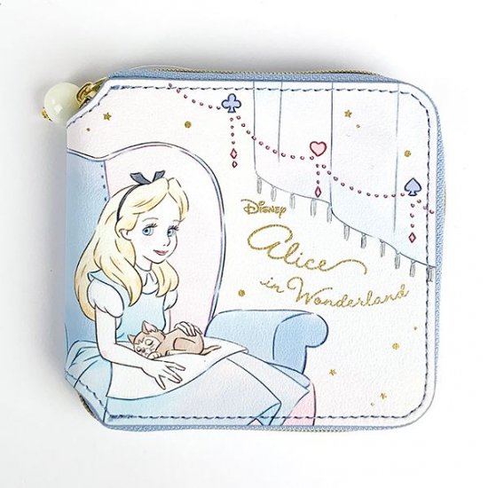 Disney プリンセス ディズニー スクエアウォレット アリス Girls Room カードケース 財布 コンパクト ブルー グッズ