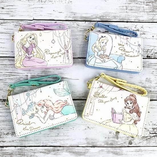 Disney プリンセス ディズニー 2つ折りパスケース アリス Girls Room カードケース 通勤 通学 ブルー グッズ Mcor