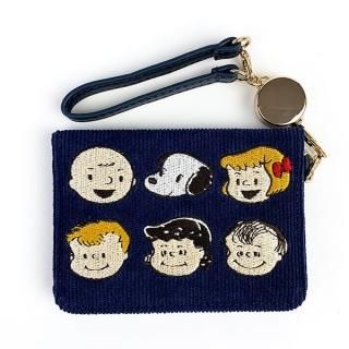 スヌーピー SNOOPY Corduroy series オープンパスケース コーデュロイ BL 定期入れ 70th ブルー グッズ