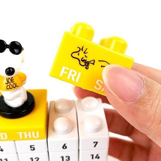 PEANUTS スヌーピー Snoopy ブロック万年カレンダー YE ジョー