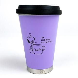 PEANUTS スヌーピー MOBILE TUMBLER COFFEE PU モバイル タンブラー スクリュー式 水筒 パープル