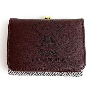 チップとデール チップ デール Disney コンパクト財布 チップ&デール コンパクト 財布 コインケース 小銭入れ ブラウン