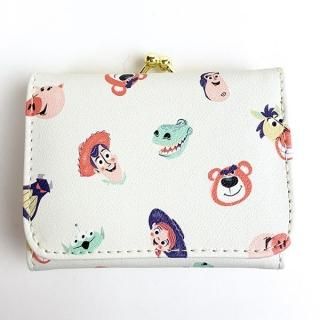 ピクサー トイストーリー Disney コンパクト財布 集合 コンパクト 財布 コインケース 小銭入れ がま口 ホワイト グッズ
