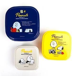 PEANUTS スヌーピー シール容器３Pセット 保存容器 お弁当箱 グッズ 日本製