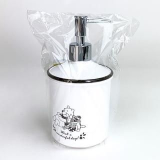 ディズニー くまのプーさん ワイドディスペンサー ホワイト 日用品 バスグッズ Disney
