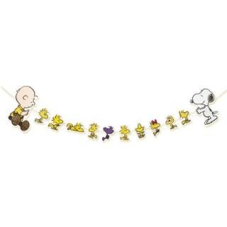 スヌーピー ウッドストック SNOOPY ペーパーガーランド ウッドストックズ インテリア ペーパー ガーランド パーティ ブルー