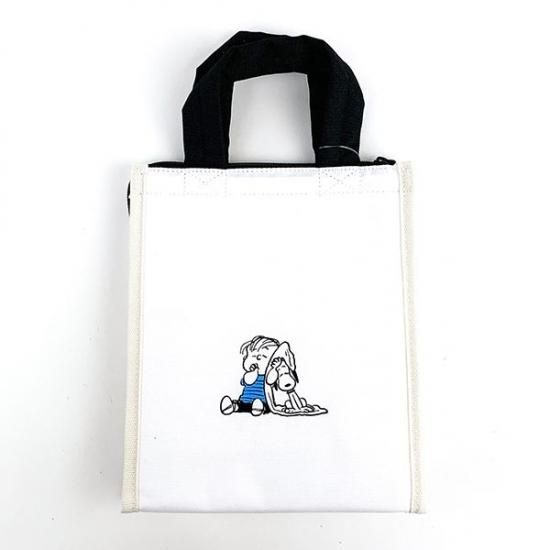 スヌーピー Snoopy ランチバッグ スクエア Ivory トートバッグ ミニ 小物入れ 通勤 通学 ランチ アイボリー グッズ スヌーピー Snoopy ランチバッグ スクエア Ivory トートバッグ ミニ 小物入れ 通勤 通学 ランチ アイボリー グッズ