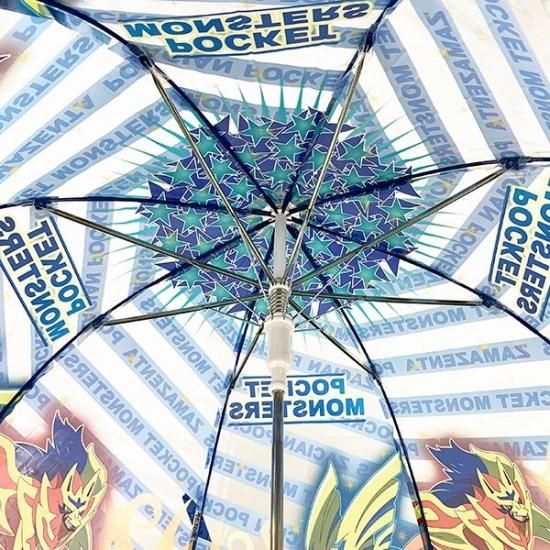 ポケットモンスター 傘 雨具 透明ジャンプ傘 55 ブルー ブルー