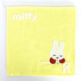 店内セール開催中!10％オフ対象商品! ミッフィー ｍiffy イニシャルタオル K タオル ハンカチ イエロー グッズ