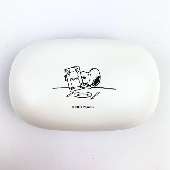 スヌーピー オニギリパンケースl テーブル柄 Snoopy キッチン ランチボックス ケース 電子レンジ 食洗器 おにぎり サンドイッチ