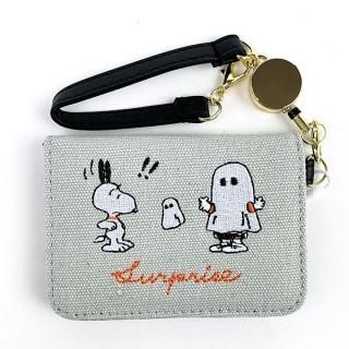 スヌーピー SNOOPY おばけ オープンパスケース OBAKE グレー グッズ  (MCOR)