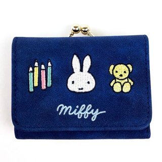 ミッフィー Miffy コンパクト財布 ワッペンシリーズ NV 財布 ミニ財布  ネイビー グッズ  (MCOR)