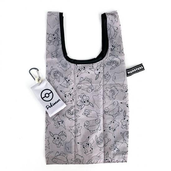 ポケモン ピカチュウ カラビナ付きエコバッグ 集合 S バッグ