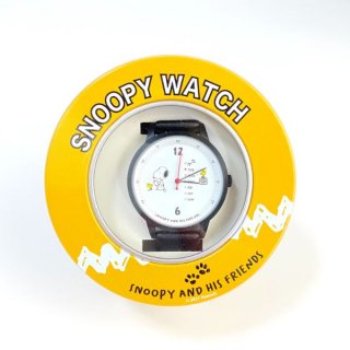 PEANUTS スヌーピー デイデイト付ウォッチ BK 腕時計 アクセサリー ブラック グッズ 日本製