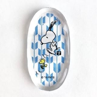 スヌーピー PEANUTS アクリル箸置き 矢絣 BL  ブルー  日本製