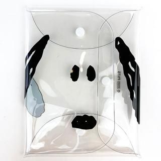 スヌーピー Snoopy CLEAR MULTI CASE LL フェイス正面 マルチケース ケース ポーチ LL 抗菌 (MCOR)