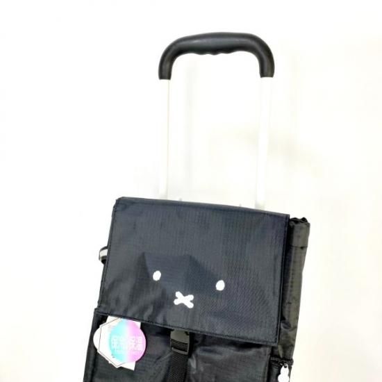 ミッフィー miffy 保冷ショッピングカート　メニーフェイスブラック キャリーケース　アウトドア　クーラーバッグ ブラック ミッフィー miffy 保冷ショッピングカート メニーフェイス