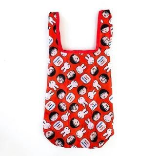 ミッフィー ちびまるこちゃん  エコバッグ レッド maruko meets miffy