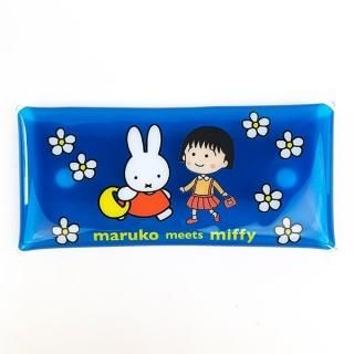 ミッフィー ちびまるこちゃん  クリアマルチケース ブルー maruko meets miffy(MCD)