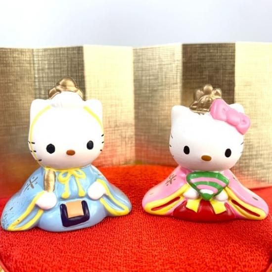 サンリオ ハローキティ キティ&ダニエル ひな人形 丸台 金屏風 サンリオ ハローキティ キティ&ダニエル ひな人形 丸台 金屏風