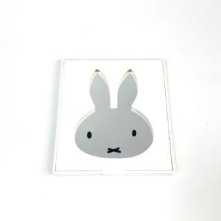 店内セール開催中!10％オフ対象商品! ミッフィー ダイカットミラー ホワイト 折りたたみミラー