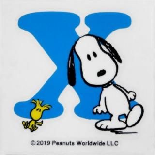 スヌーピー PEANUTS イニシャルステッカー SNOOPY X ステッカーシール
