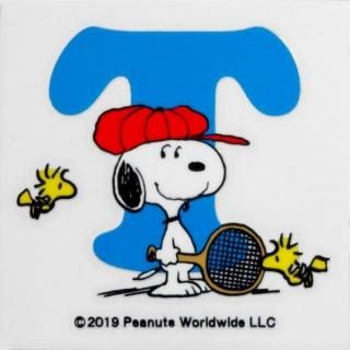 スヌーピー PEANUTS イニシャルステッカー SNOOPY T ステッカーシール
