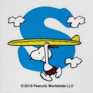スヌーピー PEANUTS イニシャルステッカー SNOOPY S ステッカーシール