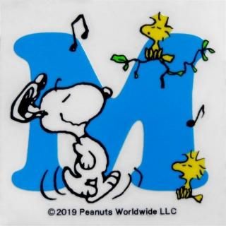 スヌーピー PEANUTS イニシャルステッカー SNOOPY M ステッカーシール