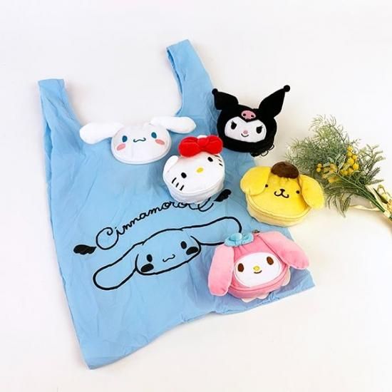 シナモロール シナモン ぬいぐるみエコバッグ エコバッグ ホワイト シナモロール シナモン ぬいぐるみエコバッグ エコバッグ ホワイト