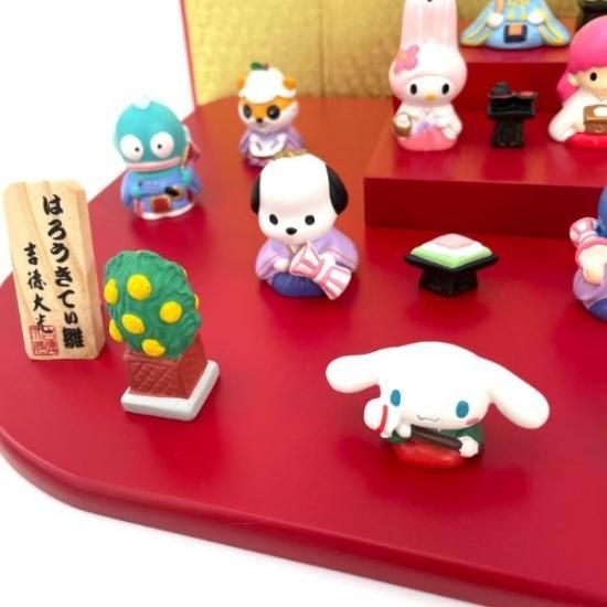 サンリオ ハローキティ マイメロディ etc 段飾り 雛人形 43×31.2