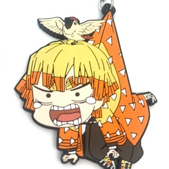 鬼滅の刃 善逸 我妻善逸つままれキーホルダー キーリングー