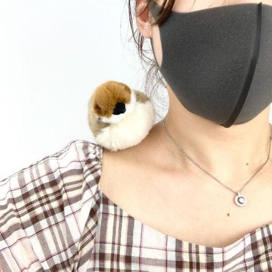 りくのなかまたち すずめ スズメ ぬいぐるみ ブラウン 手乗り