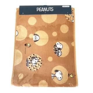 スヌーピー PEANUTS SNOOPY ポルカドット カーペット ベージュ 45×180cm(MCD)