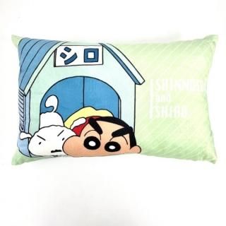 クレヨンしんちゃん しんちゃんと＆シロ トスピロー クッション グリーン 25×40(cm)