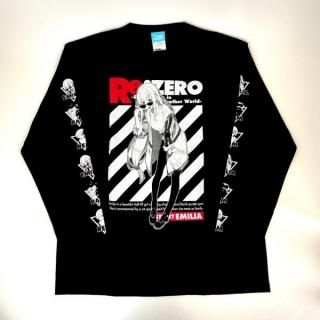 Re:ゼロ エミリア Re:ゼロから始める異世界生活エミリア袖リブロングTシャツストリートver. 　 ブラック Lサイズ 　