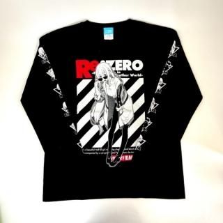 Re:ゼロ エミリア Re:ゼロから始める異世界生活エミリア袖リブロングTシャツストリートver. 　 ブラック Sサイズ 　