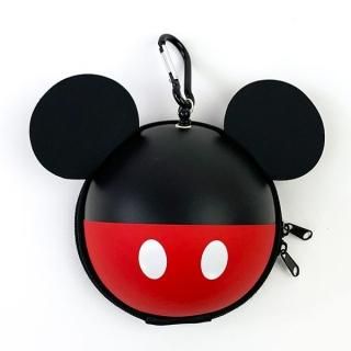 ディズニー ミッキーマウス パスポーチ ミッキー パスケース 定期入れ 黒 リール付き