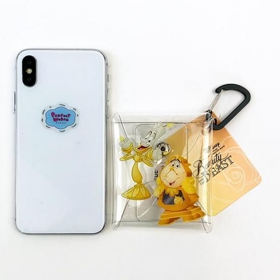 ディズニー 美女と野獣 クリア マルチケース Ss ルミエール コグ ポーチ 小物入れ