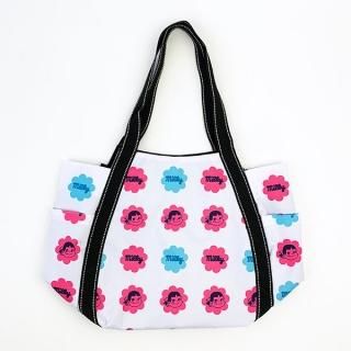 コちゃん 不二家 PEKOチェック柄バルーントート バッグ 赤 E-COME