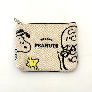 スヌーピー  PEANUTS ティッシュポーチ ひょっこりチャーリーブラウン ウッドストック小物 ホワイト