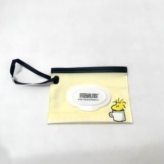 スヌーピー ウェットティッシュポーチ イエロー ウッドストック 清潔 持ち運び
