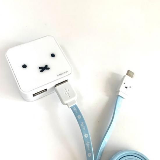 miffy ミッフィー 2ポートACアダプタ スマホアクセサリー ホワイト miffy ミッフィー 2ポートACアダプタ スマホアクセサリー ホワイト
