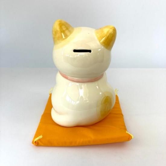 貯金箱 ねこ 風水ハッピーキャット (貯金箱) 特大 M イエロー