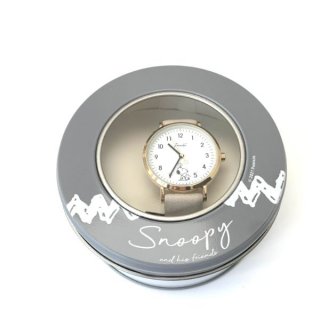 スヌーピー snoopy ベルトプリントウォッチ グレー 腕時計 グレー   日本製