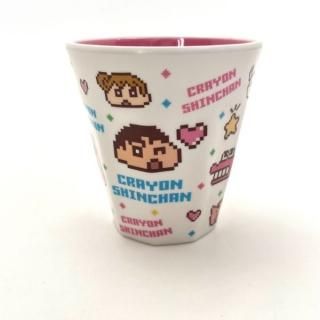 クレヨンしんちゃん しんのすけ シロ ひまわり Wプリントメラミンカップ/ビットフェイス コップ