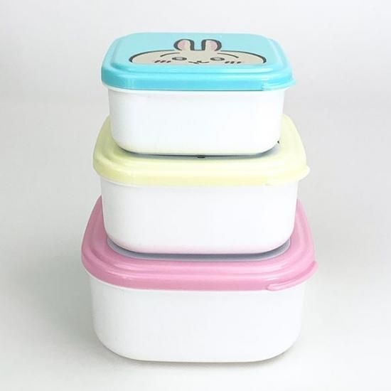 ちいかわ シール容器 3pセット 保存容器 タッパー ランチ キッチン お弁当箱 チイカワ 日本製