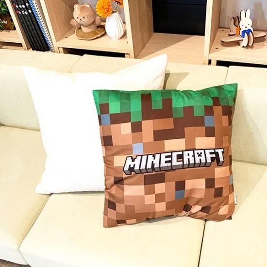 本日特価 クッション 背当てクッション マインクラフト Minecraft マイクラ 草ブロック ケイカンパニー 45cmスクエアクッション インテリア雑貨 キャラクター 座布団 Sistemadomdelivery Com Br