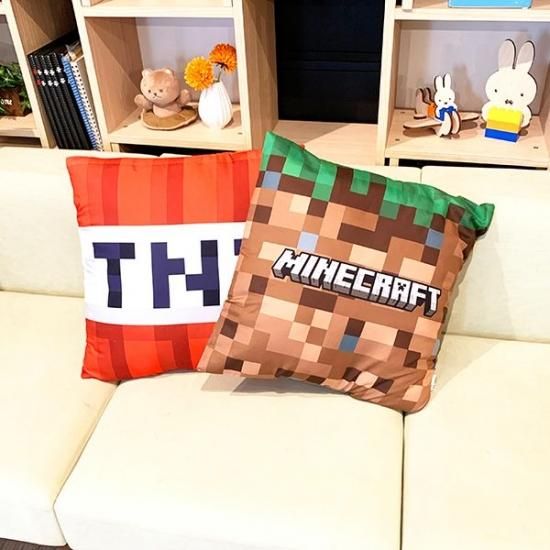 Minecraft - マインクラフト　クッション 背当てクッション クッション Minecraft マインクラフト ブルー