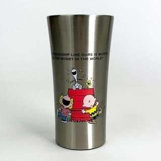 スヌーピー ステンレスタンブラー シルバー くるくる タンブラー コップ キッチン ランチ 家飲み